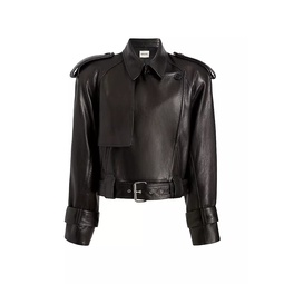 Hammond Belted Leather Jacket