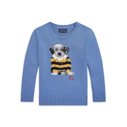 Little Boys & Boys Dog Crewneck Sweater