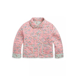 Little Girls & Girls Linen-Cotton Quilted Jacket