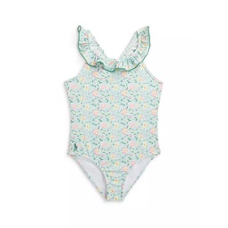 Little Girls Floral One-Piece Swimsuit