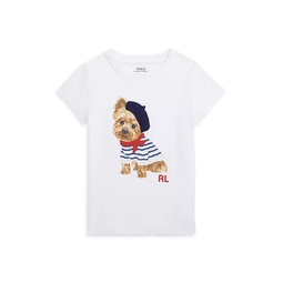 Little Girls & Girls Parisian Dog T-Shirt