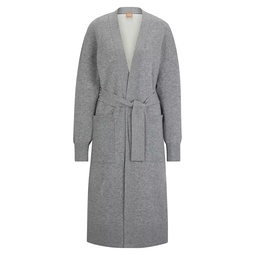 Belted Cardigan in Virgin Wool and Cashmere