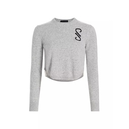 Stella Cashmere Jacqaurd Monogram Sweater