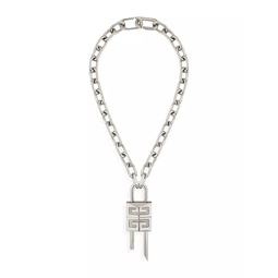 Medium Lock Necklace in Metal