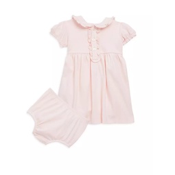 Baby Girls Polo Dress & Bloomers Set