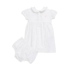 Baby Girls Polo Dress & Bloomers Set