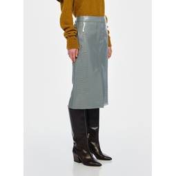 Croc Embossed Patent Trouser Skirt