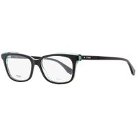 Fendi Rectangular Eyeglasses FF0252 807 Black/Acqua 52mm 252