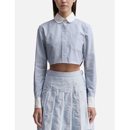 Classic Cropped Round Collar Shirt