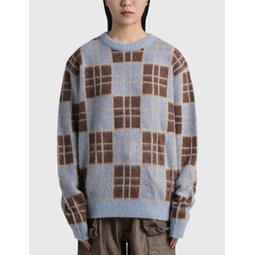 CHECKERED MOHAIR SWEATER