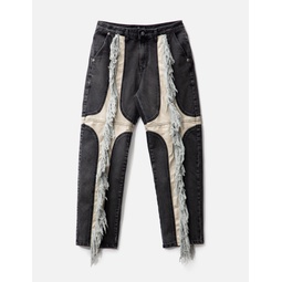 Mohican Leather Denim Pants