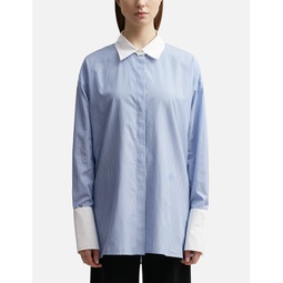 Deconstructed Shirt In Striped Cotton