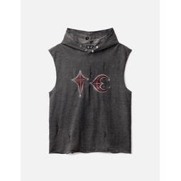 Leather Logo Patch Hooded Tank