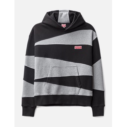 Dazzle Stripe Oversized Hooded Sweatshirt
