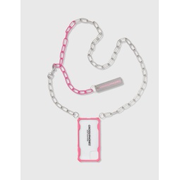 Silver And Pink Chain iPhone Case