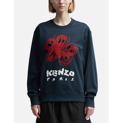 Kenzo Drawn Varsity Embroidered Sweatshirt