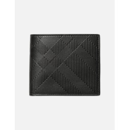 Embossed Check Bifold Wallet