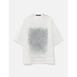 Veiled Layered Embroidered T-shirt
