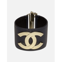 Chanel Big Logo Leather Bracelet