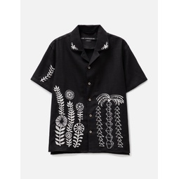 May Embroidery Open Collar Shirt