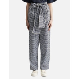 Gingham Tie-waist Trousers