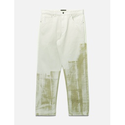 A COLD WALL GOLD PIGMENT PRINT JEANS
