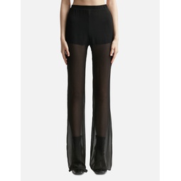 FLARED SHEER TAILORED TROUSERS
