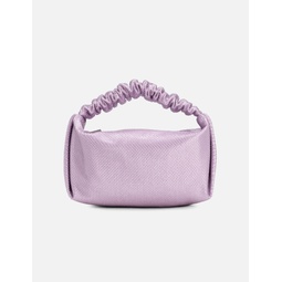 Satin Scrunchie Mini Bag with Clear Beads