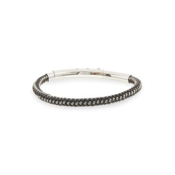 Braided Leather & Stainless Steel Bracelet