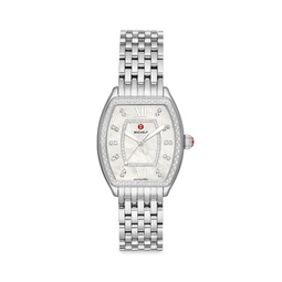 31MM Stainless Steel, Mother-Of-Pearl & Diamond Bracelet Watch