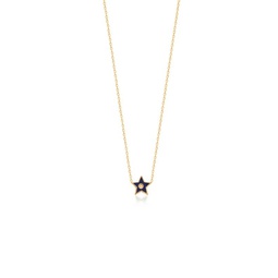 22K Gold Vermeil, Enamel & Cubic Zirconia Star Pendant Necklace