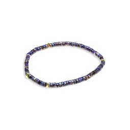 Agate, Lapis lazuli & Dumarite Randel Stretch Bracelet