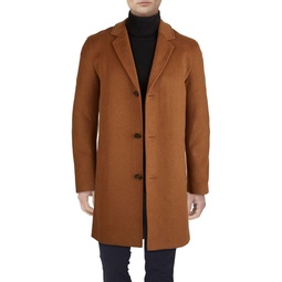 Wool-Blend Notch Collar Coat