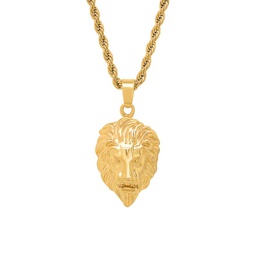 Lions Head 18K Gold Plated Stainless Steel Pendant