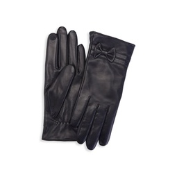 Cashmere- Lined Touchscreen Leather Gloves