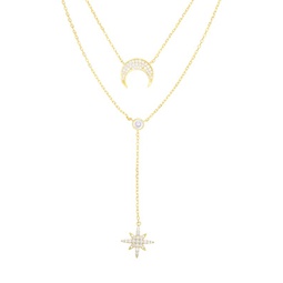14K Gold Vermeil & Crystal Layered Necklace