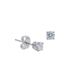18K White Gold & 0.25 TCW Diamond Stud Earrings