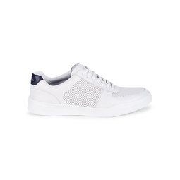 Mens Modern Perforated Leather Sneakers