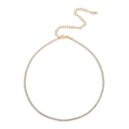 Gold Vermeil & Cubic Zirconia Tennis Choker Necklace