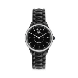 Siena Black Stainless Steel & Diamond Bracelet Watch
