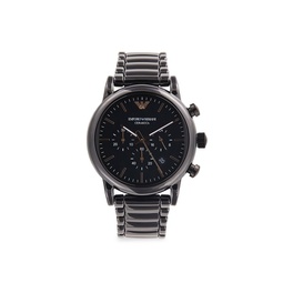 Black Stainless Steel Chronograph Bracelet Watch