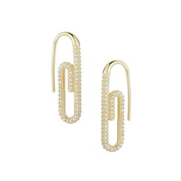 Gold Vermeil & Cubic Zirconia Paperclip Threader Earrings