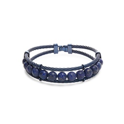 Lapis & Blue Stainless Steel Bracelet