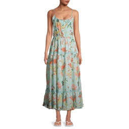 Floral Tiered Cover-Up Dress