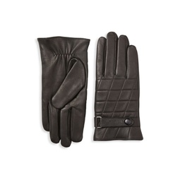 Leather & Cashmere Quilted Gloves