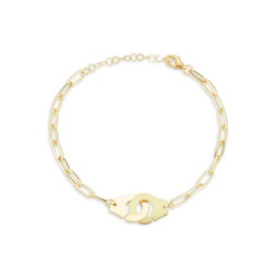 14K Gold-Plated Sterling Silver Handcuff Anklet