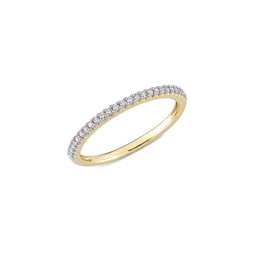 14K Yellow Gold & Diamond Stackable Ring