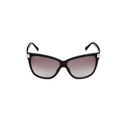 59MM Swarovski Crystal Cat Eye Sunglasses