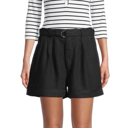 Dixon High-Waist Linen Shorts