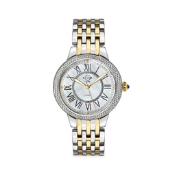 Astor II 38M Stainless Steel & 0.0044 TCW Diamond Bracelet Watch